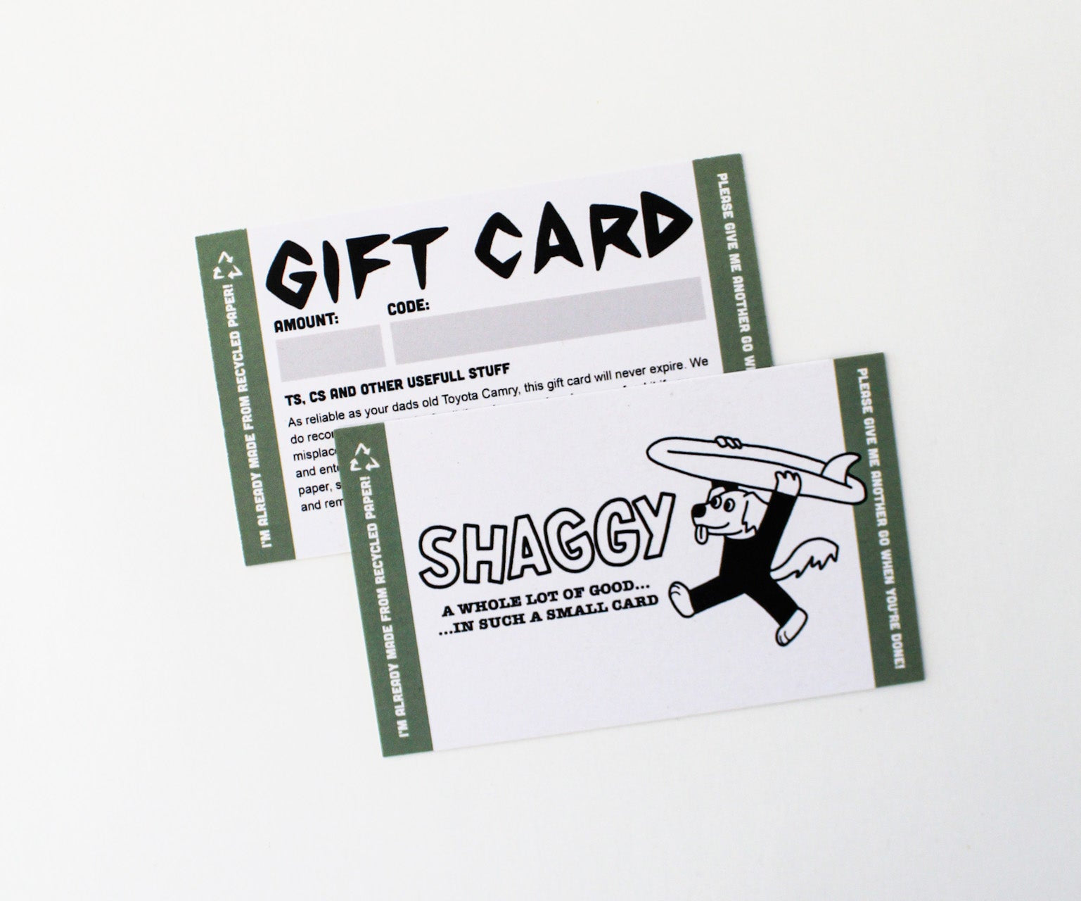 PHYSICAL GIFT CARD - Shaggy