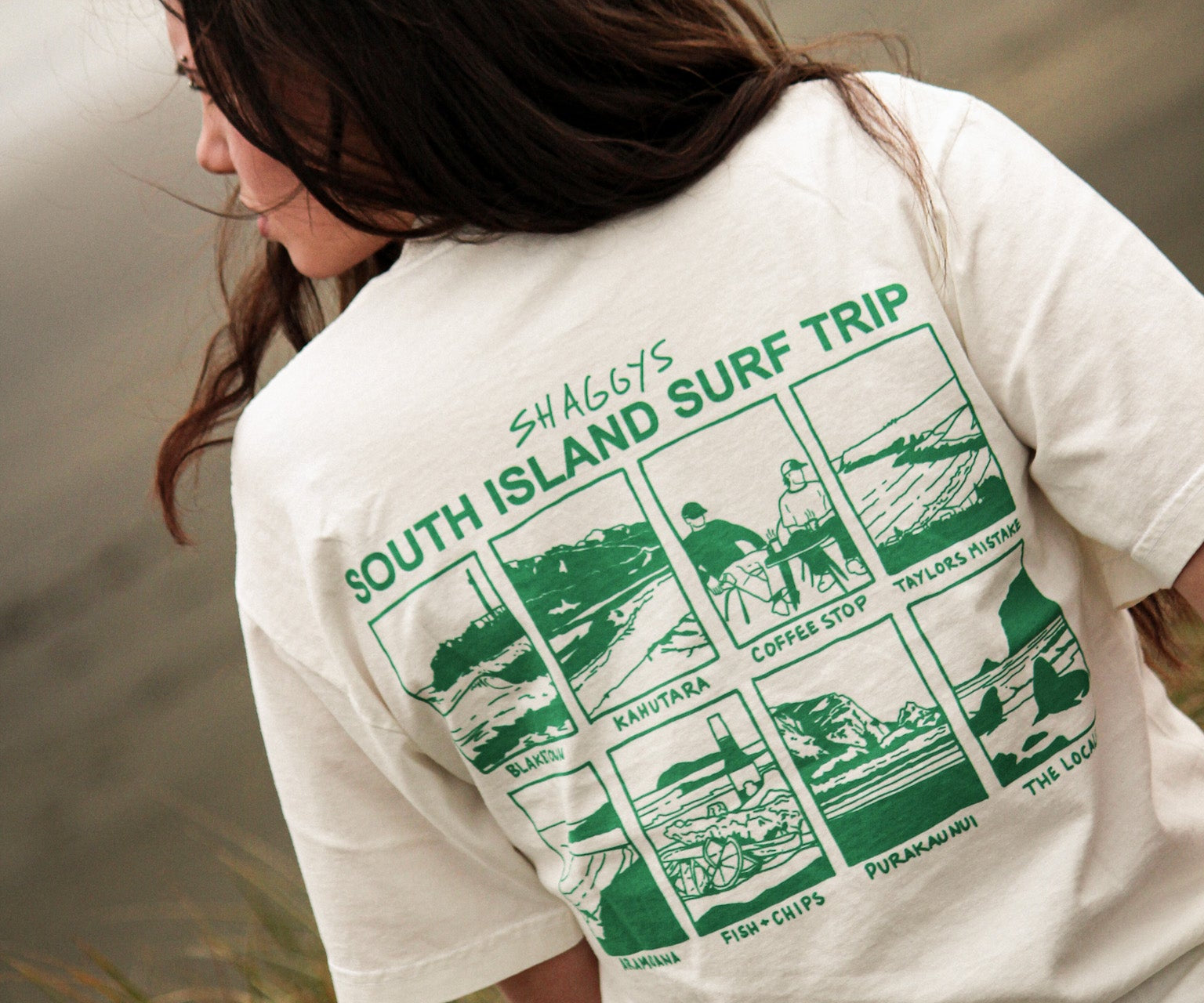 SOUTH ISLAND SURF T - SHIRT - Shaggy